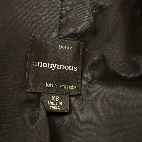 Anonymous John Carlisle black Soft Leather Jacket XS - Picture 9 of 9